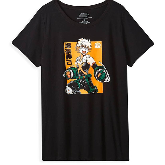 Torrid 2 (2X 18/20) My Hero Academia Anime Slim Fit Graphic Black Tee‎ T Shirt - Picture 2 of 2